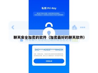 聊天安全加密的软件（加密最好的聊天软件）