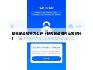 聊天记录加密怎么开（聊天记录如何设置密码）