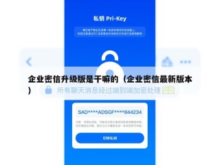 企业密信升级版是干嘛的（企业密信最新版本）
