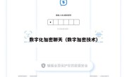 数字化加密聊天（数字加密技术）