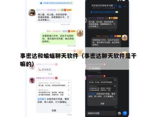 事密达和蝙蝠聊天软件（事密达聊天软件是干嘛的）
