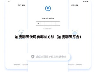 加密聊天代码有哪些方法（加密聊天平台）