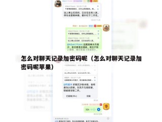 怎么对聊天记录加密码呢（怎么对聊天记录加密码呢苹果）