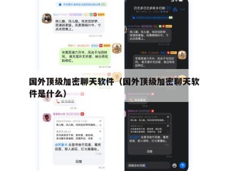 国外顶级加密聊天软件（国外顶级加密聊天软件是什么）