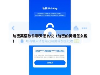 加密英语软件聊天怎么说（加密的英语怎么说）