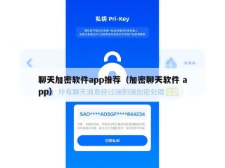 聊天加密软件app推荐（加密聊天软件 app）