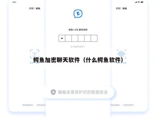 鳄鱼加密聊天软件（什么鳄鱼软件）