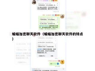 蝙蝠加密聊天软件（蝙蝠加密聊天软件的特点）