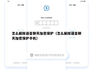 怎么解除语音聊天加密保护（怎么解除语音聊天加密保护手机）