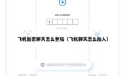 飞机加密聊天怎么登陆（飞机聊天怎么加人）