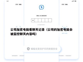 公司加密电脑看聊天记录（公司的加密电脑会被监控聊天内容吗）