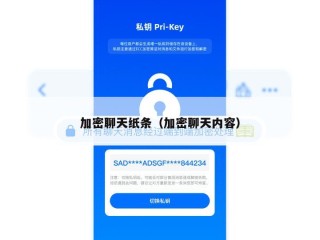 加密聊天纸条（加密聊天内容）