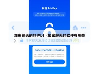 加密聊天的软件bf（加密聊天的软件有哪些）