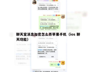 聊天室消息加密怎么弄苹果手机（ios 聊天功能）