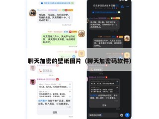 聊天加密的壁纸图片（聊天加密码软件）