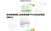 企业密信放款（企业密信是干什么的企业密信付款22）