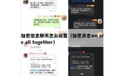 加密信息聊天怎么设置（加密消息we are all together）