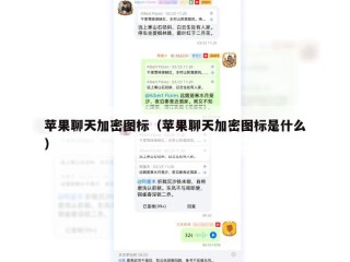 苹果聊天加密图标（苹果聊天加密图标是什么）