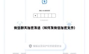 微信聊天加密发送（如何发微信加密文件）