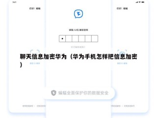 聊天信息加密华为（华为手机怎样把信息加密）