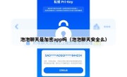 泡泡聊天是加密app吗（泡泡聊天安全么）