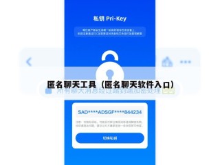 匿名聊天工具（匿名聊天软件入口）