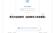 数字式加密聊天（加密聊天工具有哪些）