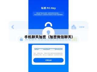 手机聊天加密（加密微信聊天）