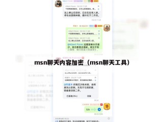 msn聊天内容加密（msn聊天工具）
