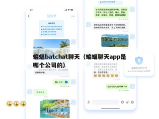 蝙蝠batchat聊天（蝙蝠聊天app是哪个公司的）