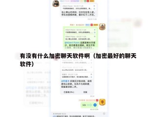 有没有什么加密聊天软件啊（加密最好的聊天软件）