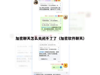 加密聊天怎么关闭不了了（加密软件聊天）
