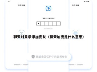 聊天时显示添加密友（聊天加密是什么意思）