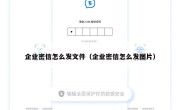 企业密信怎么发文件（企业密信怎么发图片）
