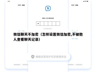微信聊天不加密（怎样设置微信加密,不被他人查看聊天记录）