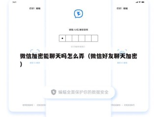 微信加密能聊天吗怎么弄（微信好友聊天加密）