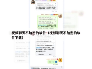 视频聊天不加密的软件（视频聊天不加密的软件下载）