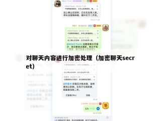 对聊天内容进行加密处理（加密聊天secret）