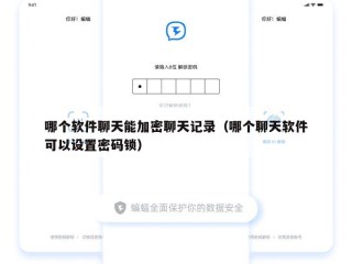 哪个软件聊天能加密聊天记录（哪个聊天软件可以设置密码锁）