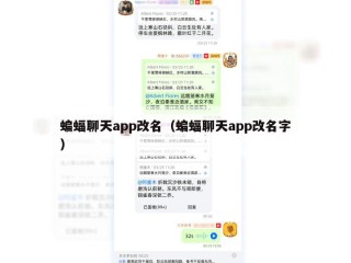 蝙蝠聊天app改名（蝙蝠聊天app改名字）