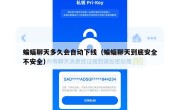 蝙蝠聊天多久会自动下线（蝙蝠聊天到底安全不安全）