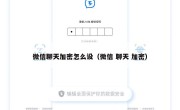 微信聊天加密怎么设（微信 聊天 加密）