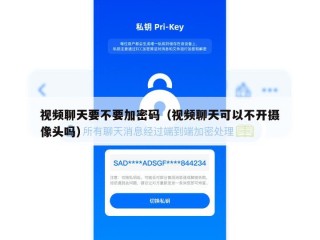 视频聊天要不要加密码（视频聊天可以不开摄像头吗）