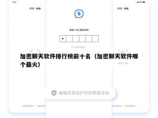 加密聊天软件排行榜前十名（加密聊天软件哪个最火）