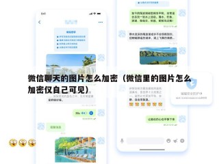 微信聊天的图片怎么加密（微信里的图片怎么加密仅自己可见）