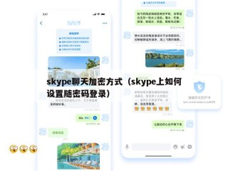skype聊天加密方式（skype上如何设置随密码登录）