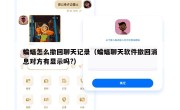 蝙蝠怎么撤回聊天记录（蝙蝠聊天软件撤回消息对方有显示吗?）