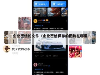 企业密信的文件（企业密信保存的图片在哪里）