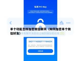 单个功能怎样加密微信聊天（如何加密单个微信好友）