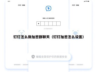 钉钉怎么做加密群聊天（钉钉加密怎么设置）